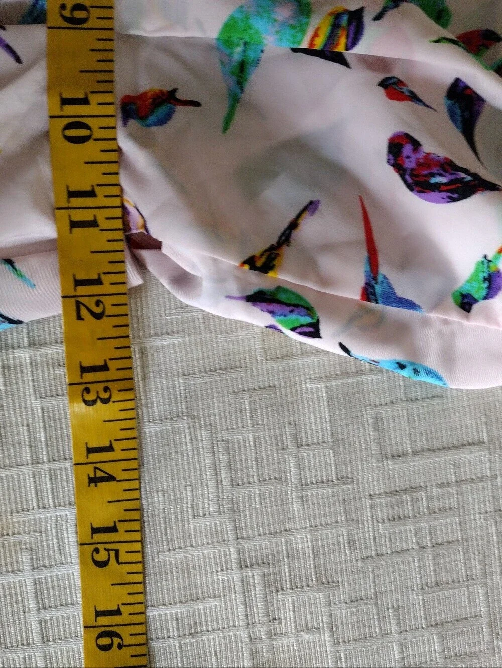 New Louche Chica Pink Sundress Women XS Birds Tie Bust Sleeveless